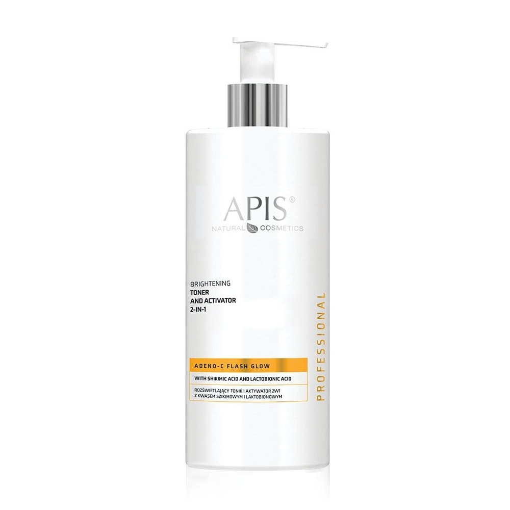 Освітлювальний тонер для обличчя APIS Professional Adeno-C Flash Glow APIS Professional Adeno-C Flash Glow Brightening Toner, 500 мл